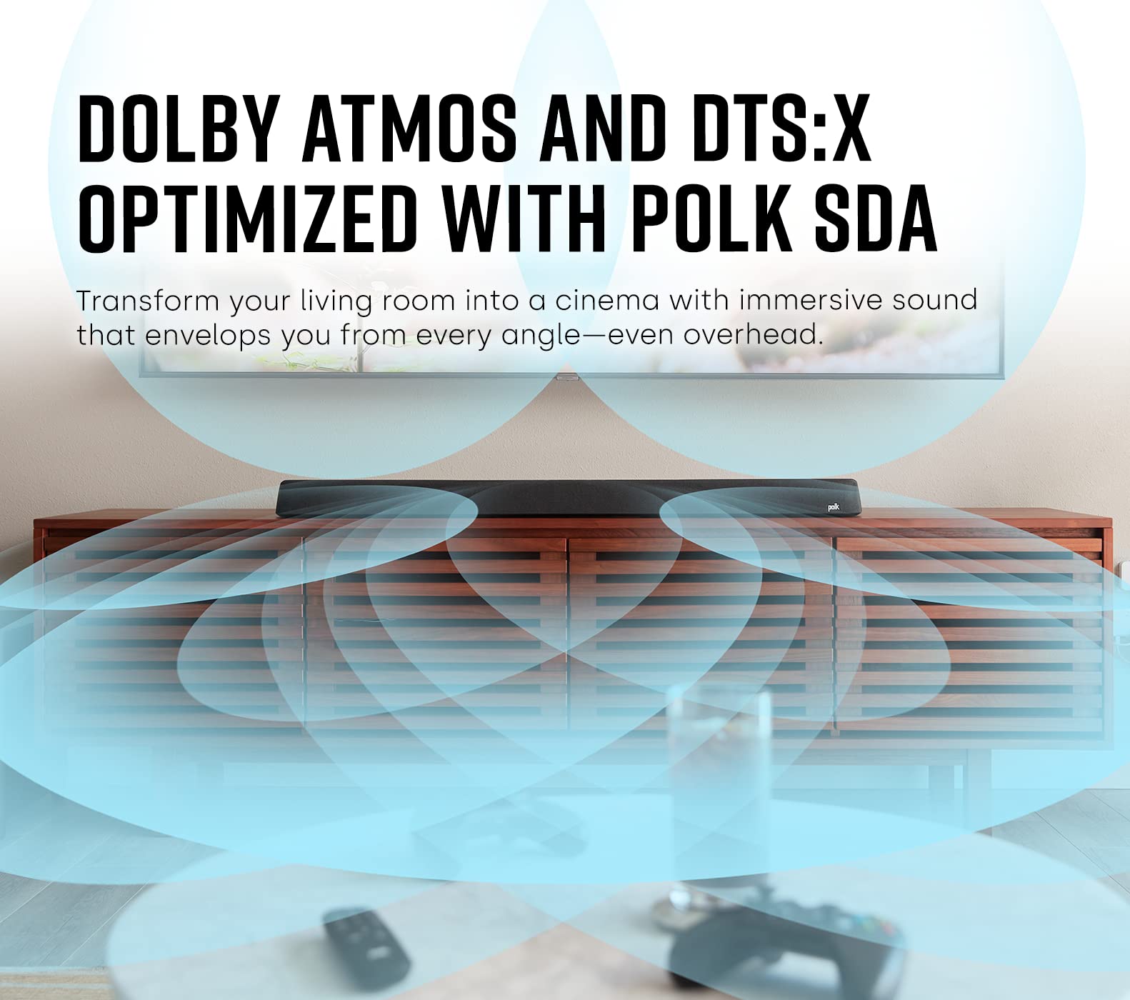 Polk Audio MagniFi Max AX 5.1.2 Channel Sound Bar with 10" Wireless Subwoofer, Dolby Atmos and DTS:X Certified, Polk's Patented VoiceAdjust & SDA Technologies, TV Speakers, Easy Setup, Black
