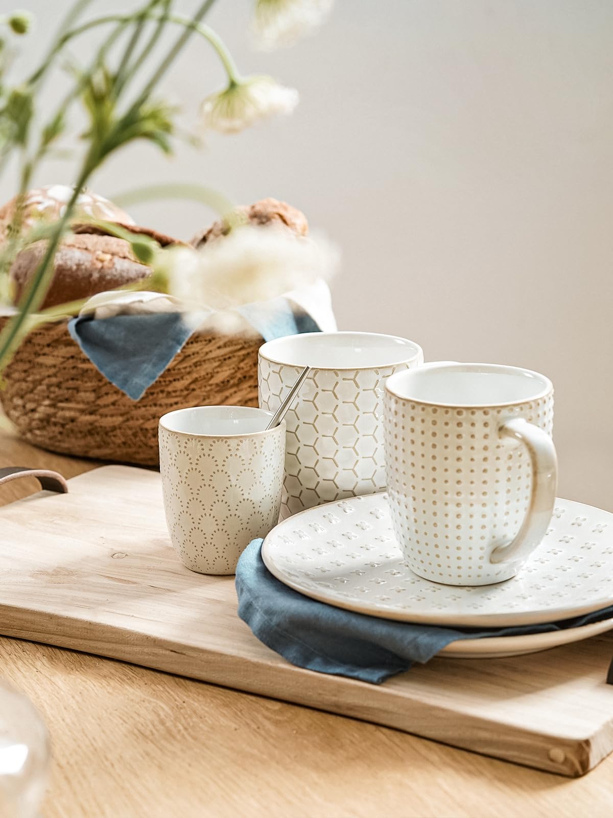 LE TAUCI Espresso Cups 6 oz, Ceramic Demitasse Cup, Small Coffee Mugs for Double Shot, Latte, Cappuccino, Lungo, Kids Mugs With Handle, Suit For Housewarming - 2.7 inch, Set of 4, Arctic White