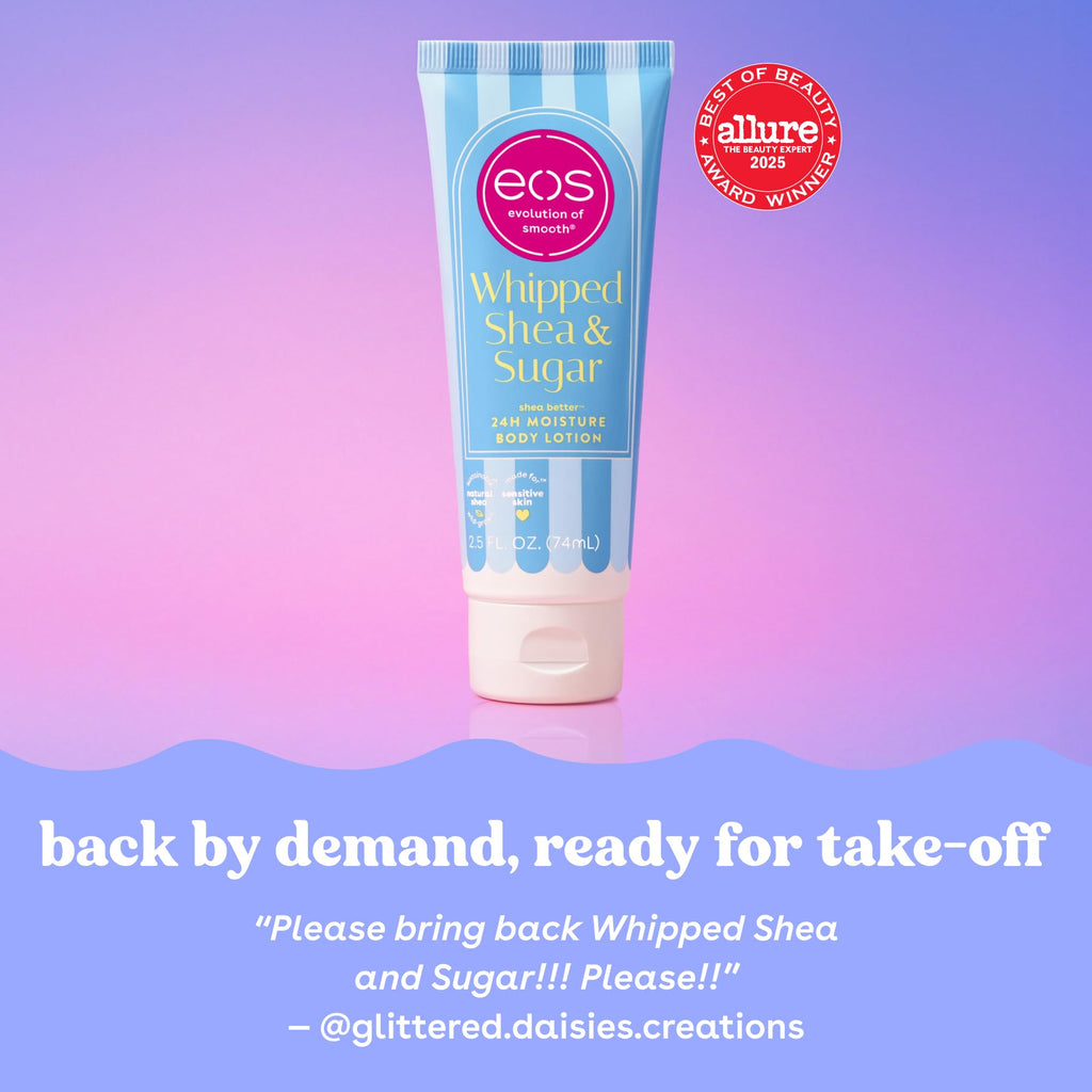 eos 24H Moisture Travel Body Lotion- Fresh & Cozy, Travel Size Essential, Toiletries, Mini Body Lotion, 2.5 fl oz