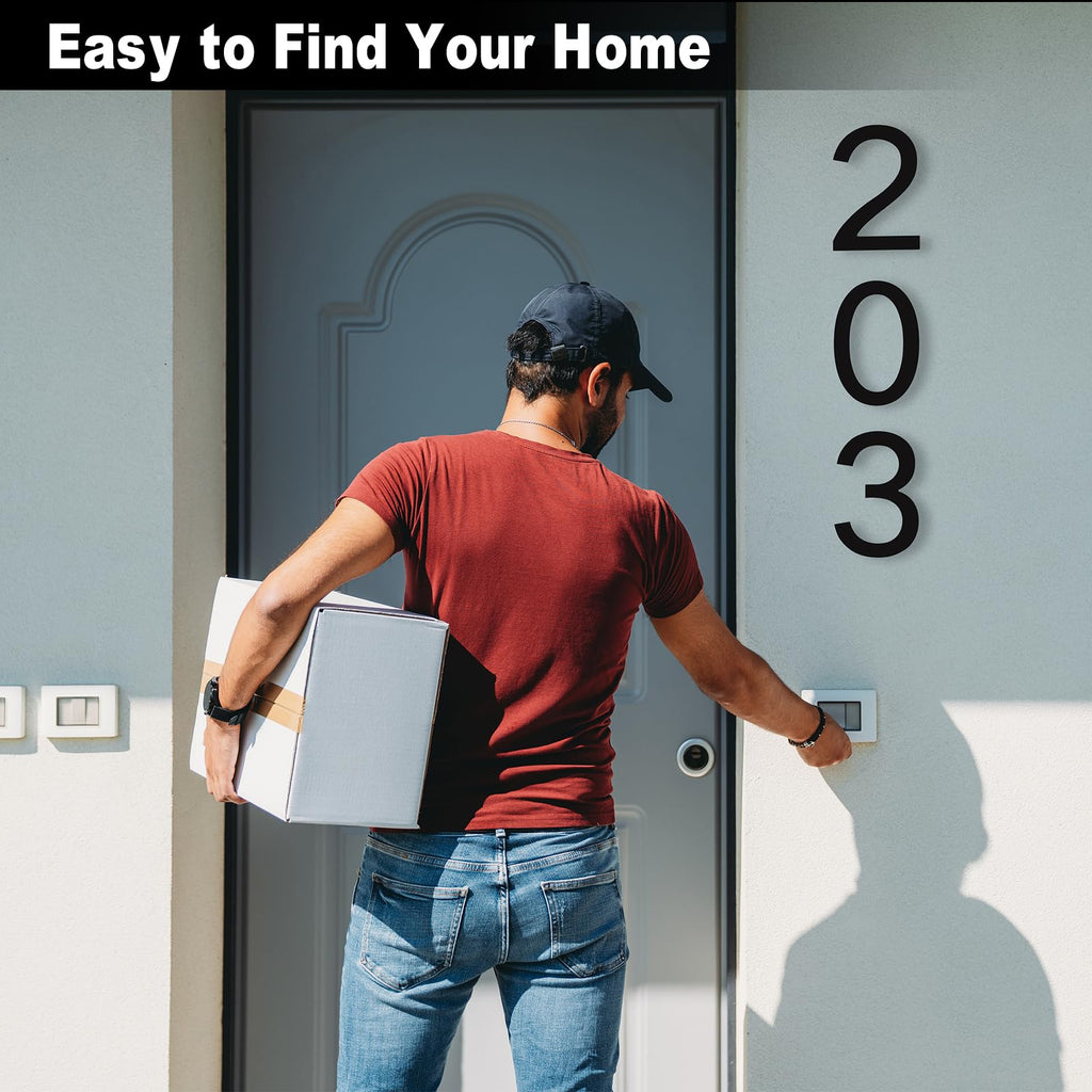 8 Inch Black Floating Arrow Signs, Modern Outdoor Plastic Directional Signs for Wall Yard Street