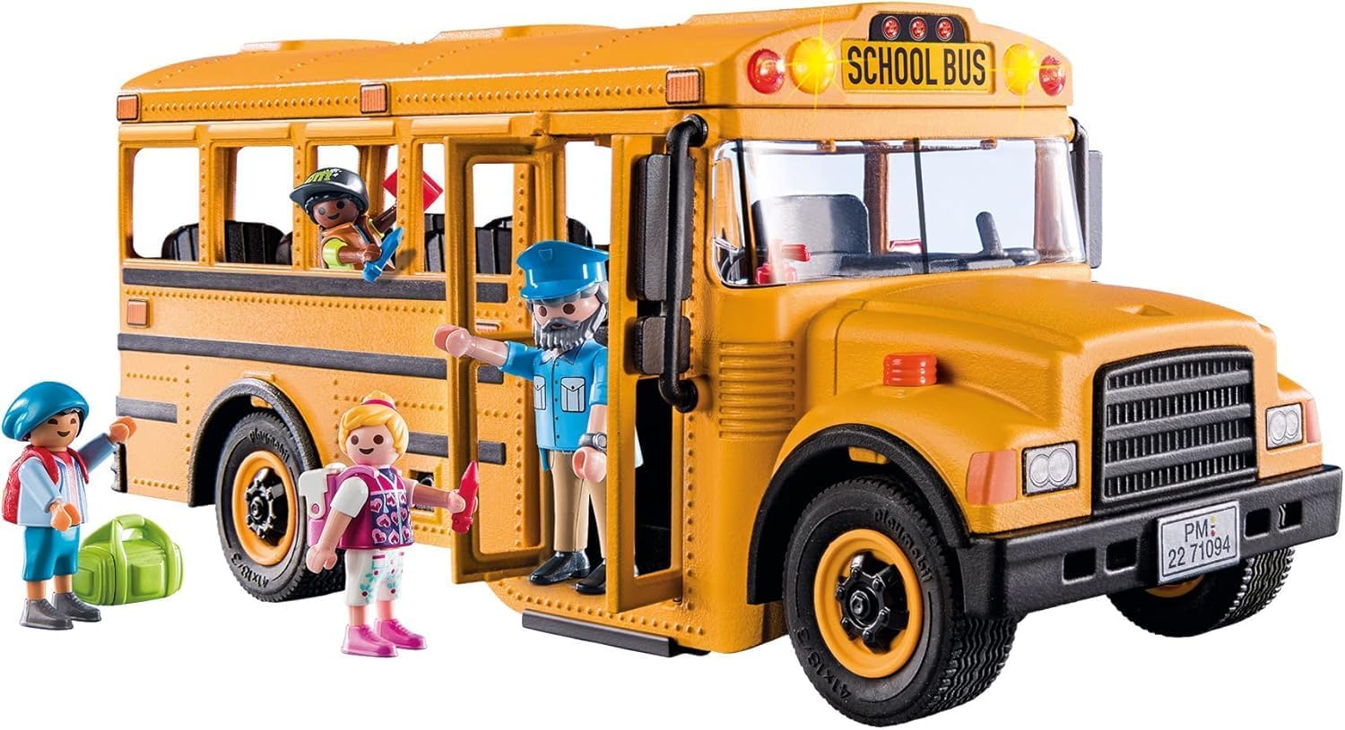 Playmobil School Bus with Accessories and 4 Figures