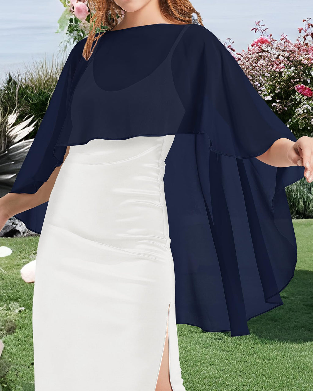 Womens Capelets Shawls and Wraps for Evening Dress Chiffon Capes Wedding Cover Up
