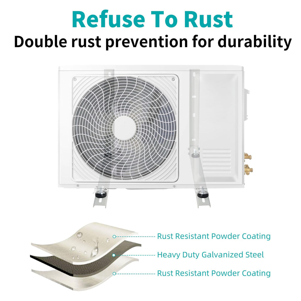 Mini Split Wall Mounting Bracket for 7000-18000 BTU Air Conditioner Heat Pump System Unit,Heavy Duty Foldable mini Split Bracket