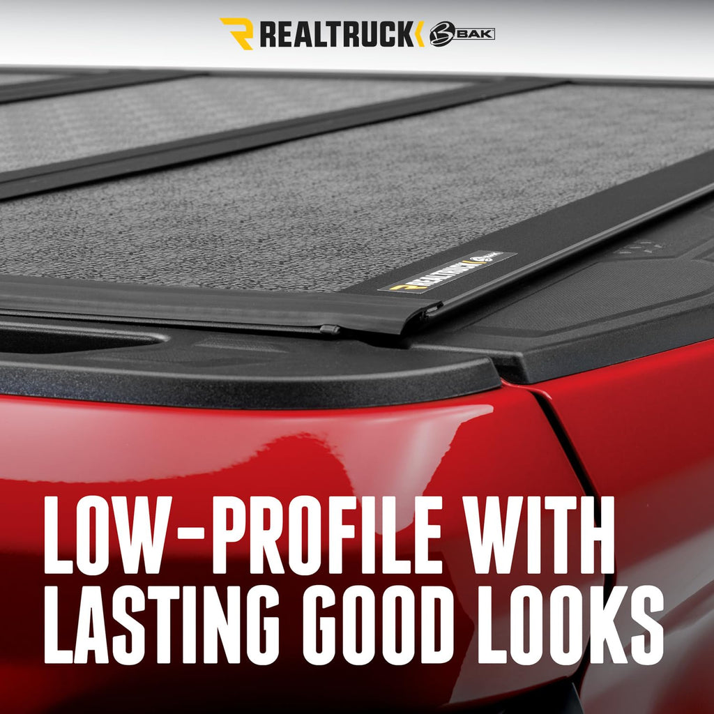 RealTruck BAK BAKFlip F1 Hard Folding Truck Bed Tonneau Cover | 772133 | Fits 2020-2026 Chevy/GMC Silverado/Sierra 2500/3500HD 6' 10" Bed (82.2")
