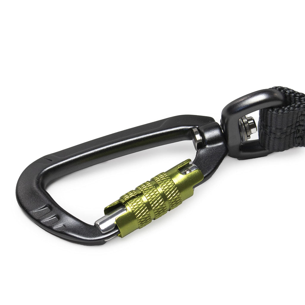Tuff Mutt Hands-Free Waist Leash for Dog Walking, Running and Hiking, Carabiner Clip, Adjustable Belt with Double Handle, Reflective Bungee Design for Large & Medium Dogs