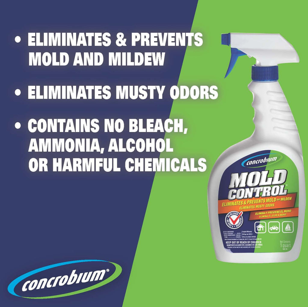 Concrobium Mold Control Aerosol, 14.1 oz – Eliminates & Prevents Mold – EPA Registered, Bleach-Free, Odorless, VOC-Free – For Indoor & Outdoor Surfaces, Mid-Sized Jobs, and Hard-to-Reach Areas