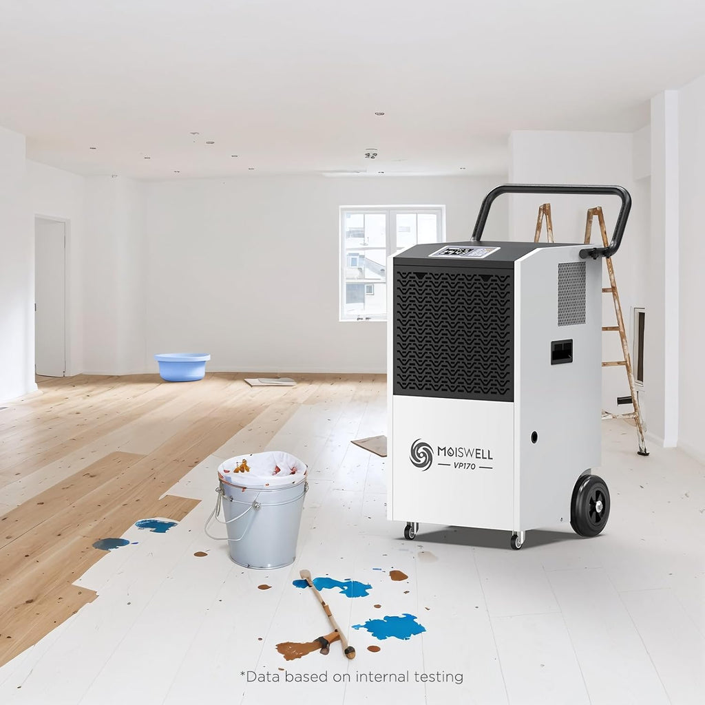 170 Pints Commercial Dehumidifier with Pump and Drain Hose for Basements and Large Spaces up to 7,500 Sq Ft