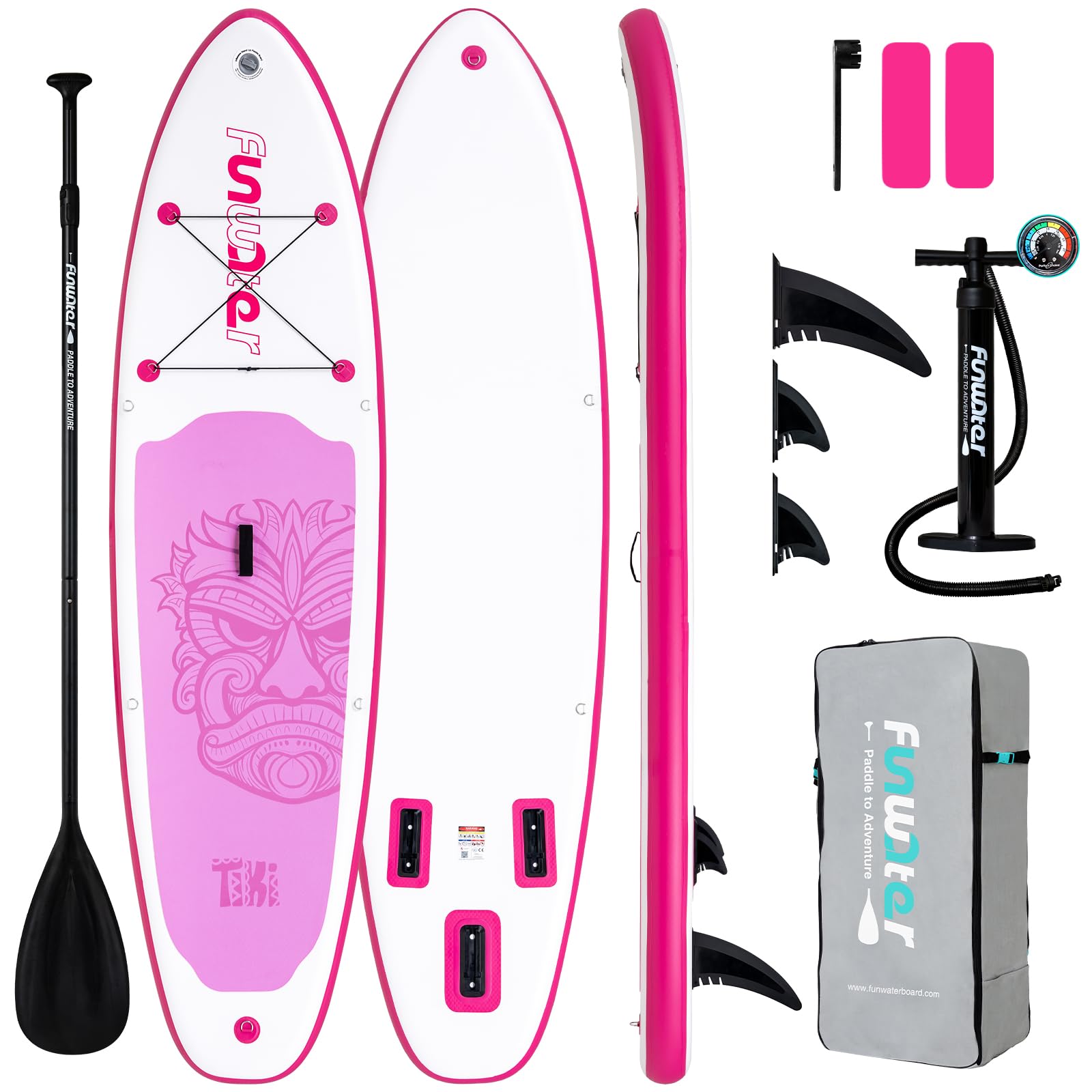 FunWater Inflatable Ultra-Light Stand Up Paddle Board for All Skill Levels with Premium SUP Paddleboard Accessories,Non-Slip Comfort Deck for Youth & Adults