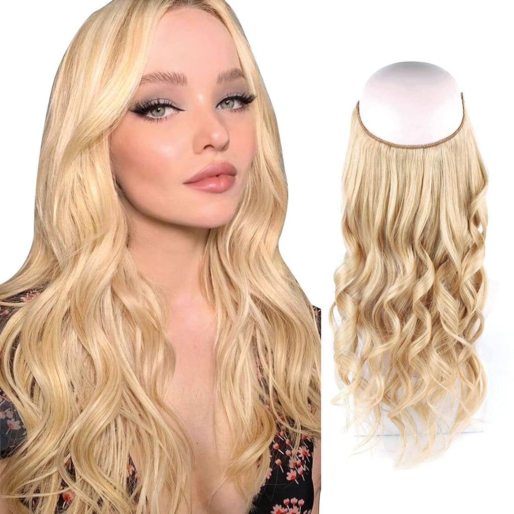 Sassina Invisible Wire Hair Extensions Real Human Hair with Transparent Wire Adjustable Size Secure Clips Natural Straight Secret Miracle Hairpiece, #1 Jet Black 12 Inch 70 Gram