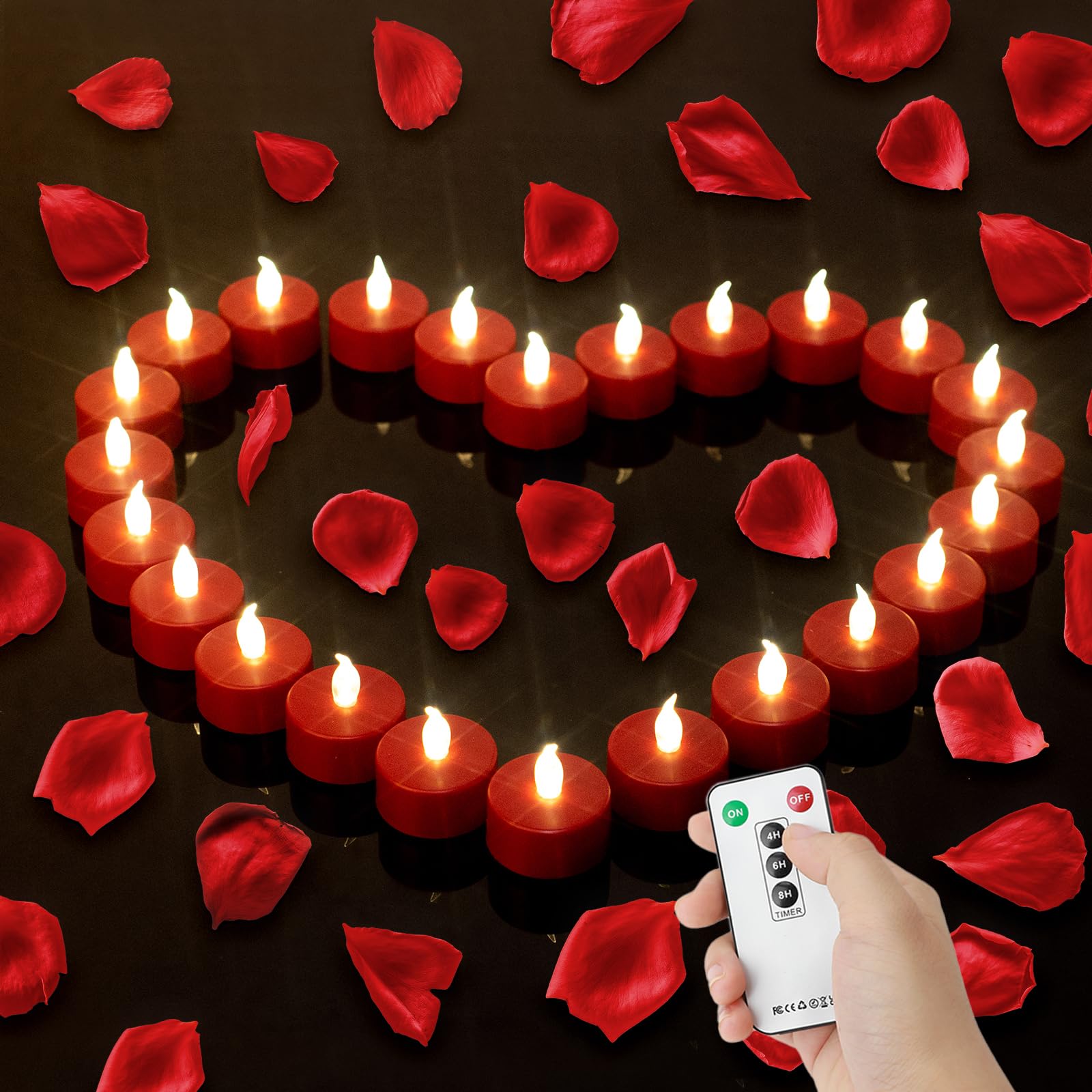 Tea Light Candles with Remote Control,Flickering Flameless LED Candle,Long Lasting 400+Hours,Battery Operated with Timer for Home Decoration Seasonal &Festival Celebration Warmyellow (5pcs)