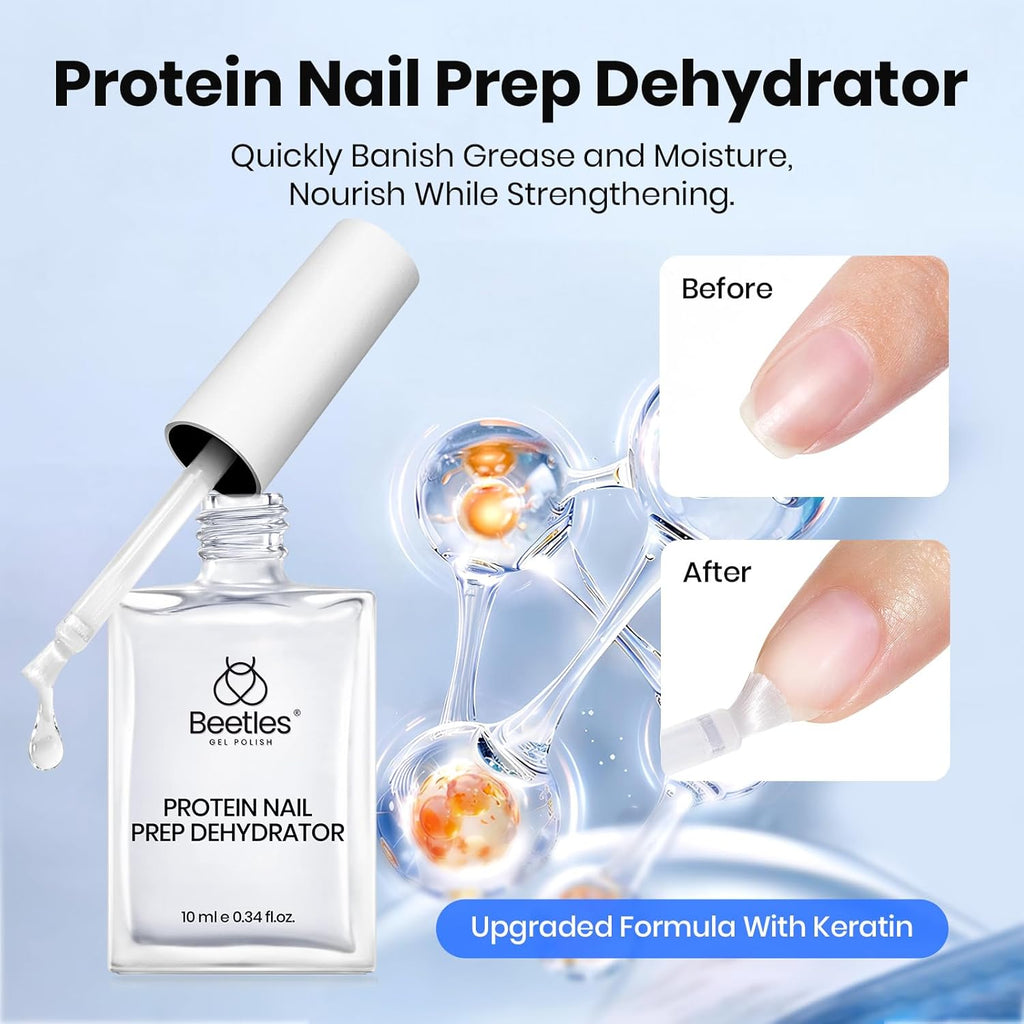 Beetles 2Pcs 15ml Gel Base and Top Coat Set - Upgrade No Wipe Extra Glossy Top Coat Finish for Gel Nail Polish, Soak Off UV/LED Lamp Needed, Essentials for Long-Lasting Manicure Kit