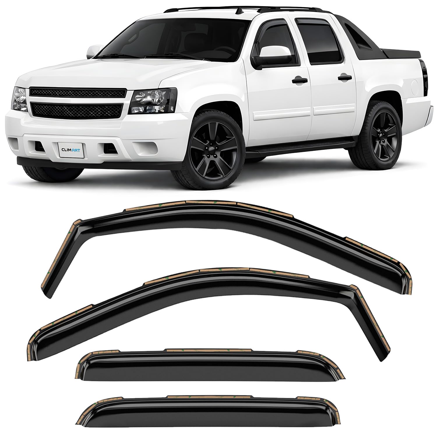 CLIM ART in-Channel Incredibly Durable Rain Guards for Honda Accord 2013-2017 Sedan, Original Window Deflectors, Vent Window Visors, Vent Deflector, 4 pcs. - 613274
