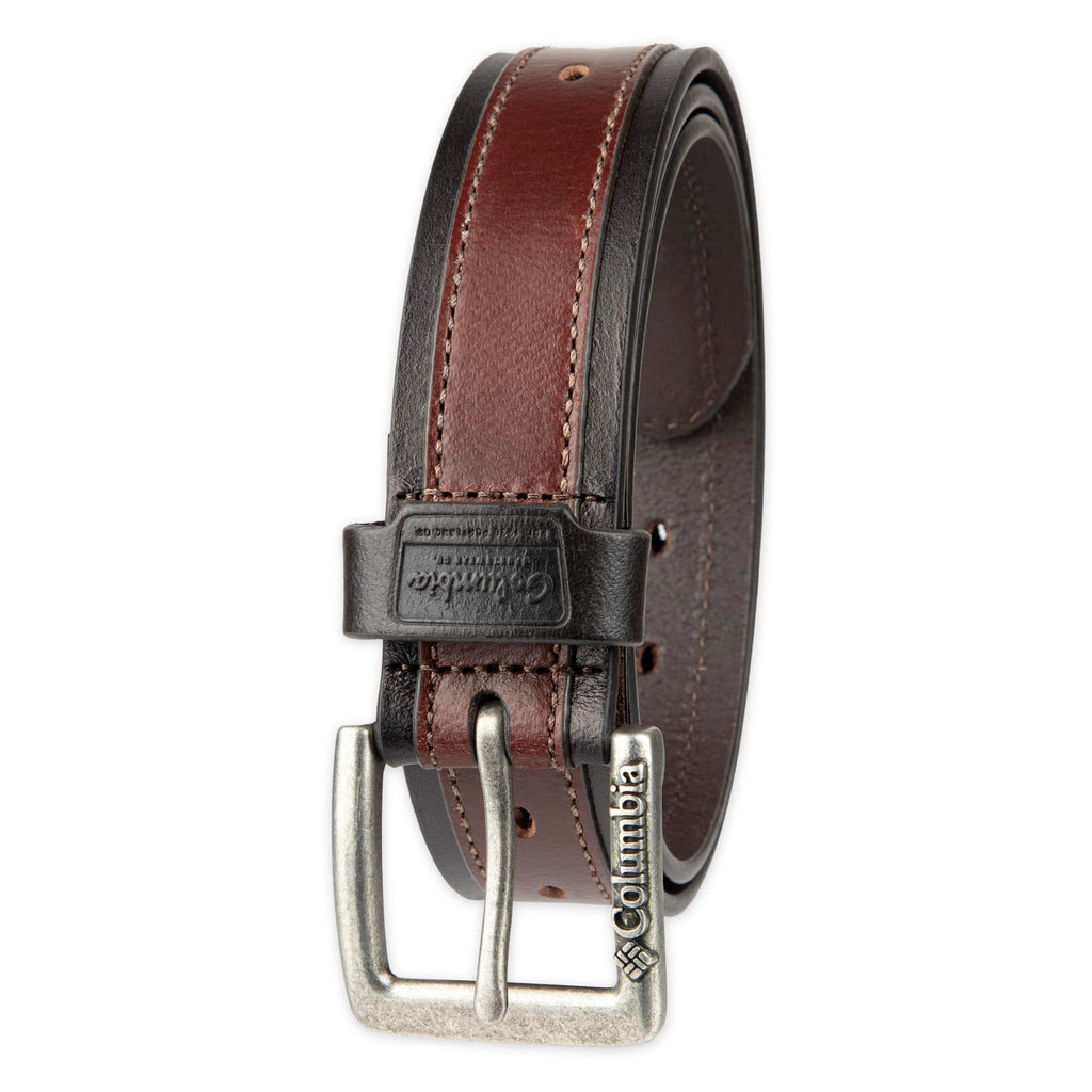 Columbia Men's Leather Casual Belt Tan & Brown Classic Style for Everyday Wear