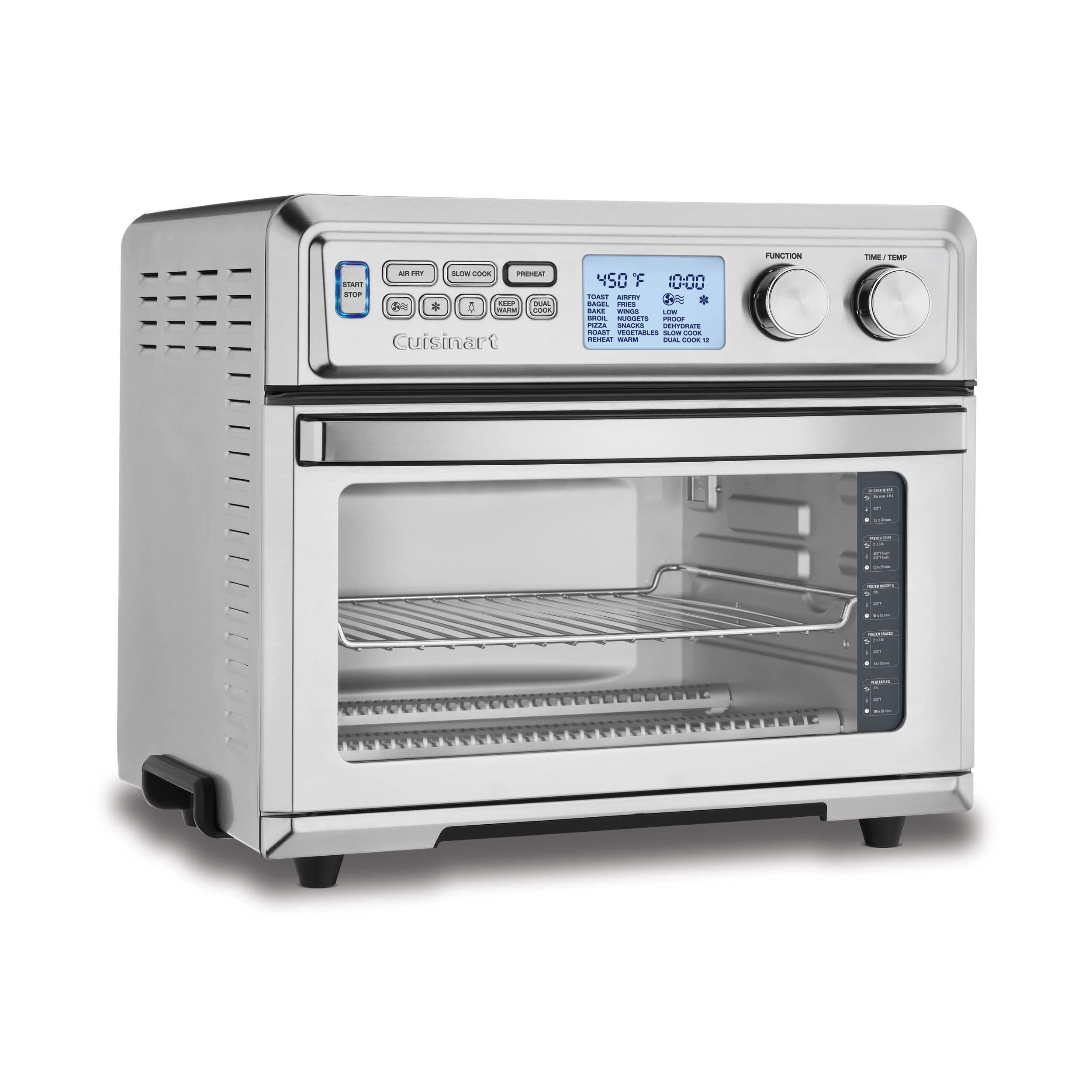 Cuisinart Air Fryer + Convection Toaster Oven, 8-1 Oven with Bake, Grill, Broil & Warm Options, Stainless Steel (TOA-70C)