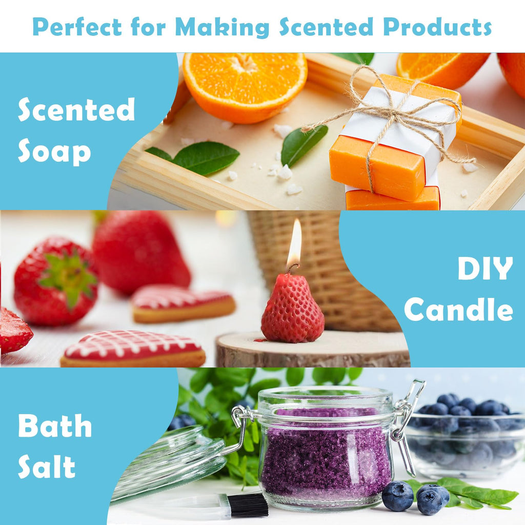 Bakery Fragrance Oils, Holamay Scented Essential Oils for Soap & Candle Making, Aromatherapy Diffuser Oil Scents (10 Packs of 5ml) - Creamy Vanilla, Gingerbread, Chocolate, Pumpkin Pie and More