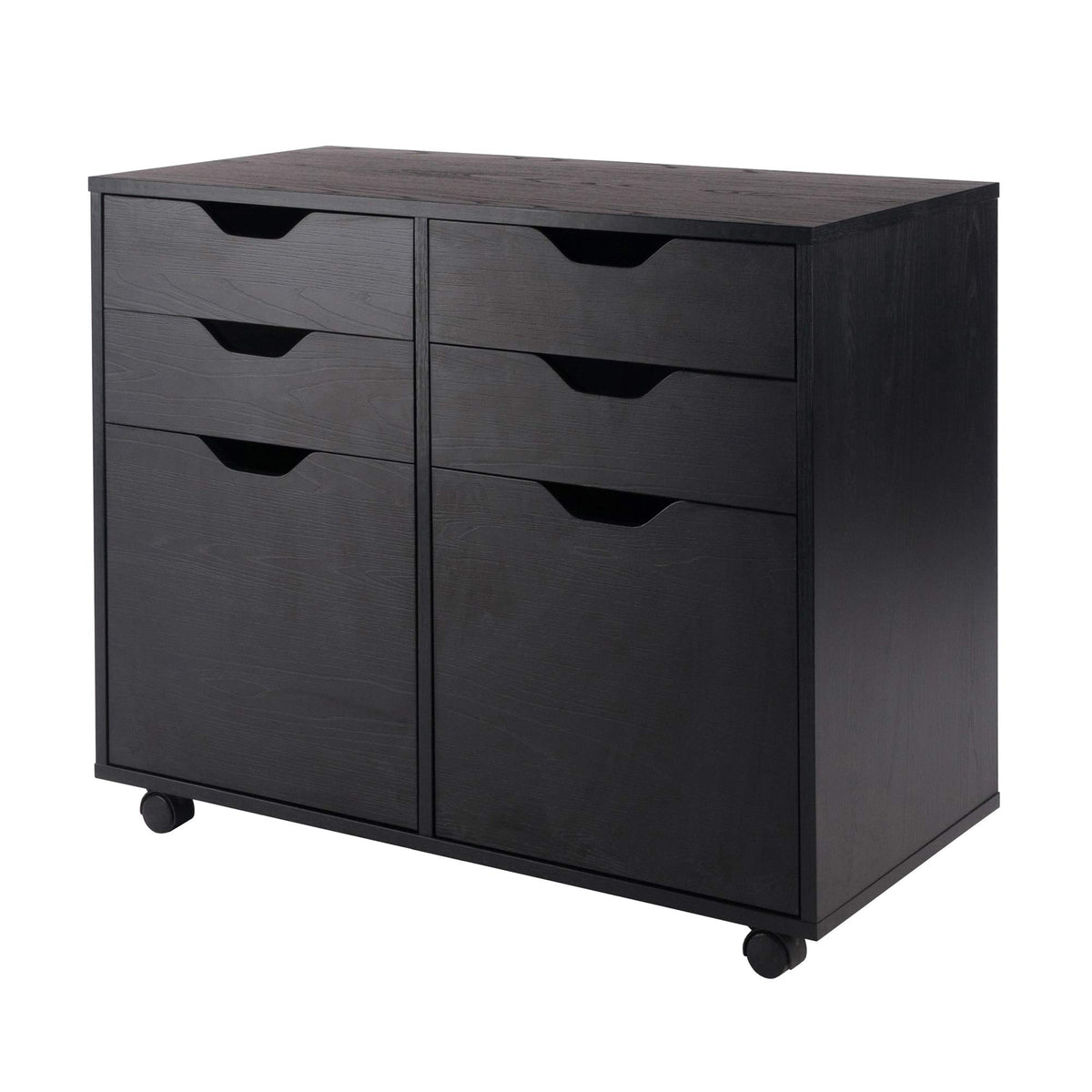 Winsome Halifax Mobile Storage Cabinet with Doors & Drawers, Stylish & Functional Home Storage Cabinet for Filing, Kitchen Organization, Moveable Furniture for Office, Dorms, Apartments