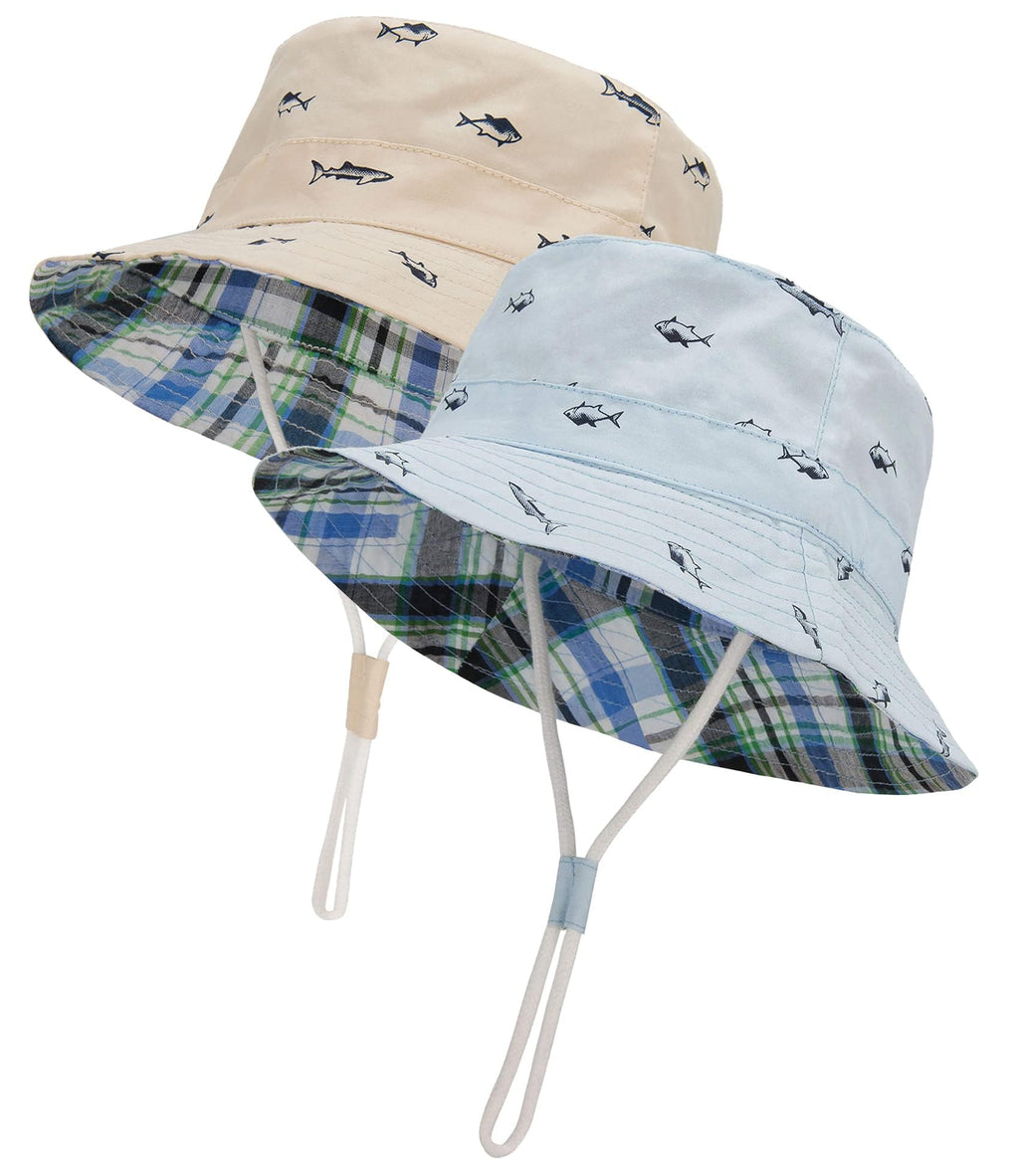 Durio UPF 50+ Beach Baby Sun Hat Sun Protection Cute Wide Brim Summer Baby Boy Bucket Hats Toddler Sun Hats for Girl