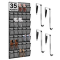 Kotkn 10 Tier Over The Door Organizer - Heavy Duty Hanging Storage Rack with Sturdy Oxford Fabric, Holds 20+ Pairs of Footwear, Boots & Sneakers, Saves 50% Closet Space(Beige)