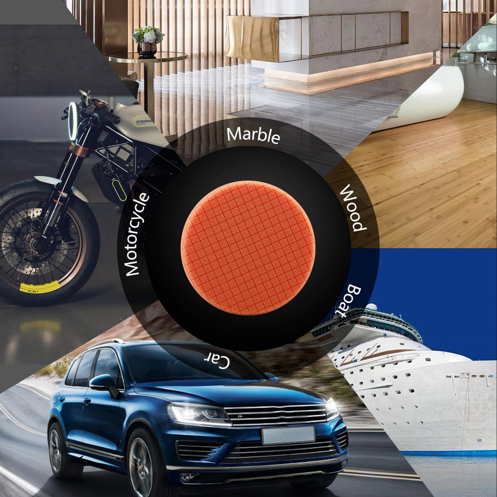Blue T60 Moderate-Cut Foam Polishing Pads, SPTA 1Pc 3.5 Inch Face for 3 Inch 80mm Backing Plate Compound Buffing Sponge Pads for Car Buffer Polisher Compounding, Polishing and Waxing -FPTSS3G