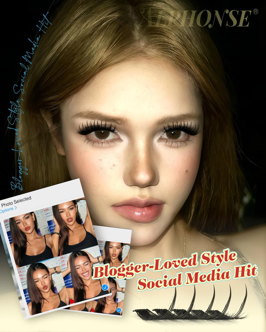 ALPHONSE Lash Clusters Manga Cluster Eyelash Extensions Wispy C Curly Individual Lashes Anime Eyelash Clusters 12-16mm Lash Extension Spiky Cluster Lashes DIY Eyelash Extensions 144 PCS Fairy Lashes