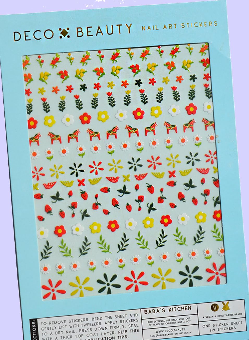 Deco Beauty 90s Baby - Super Thin & Easy-to-Apply Nail Art with The Cutest Designs - Durable & Long-Lasting Nail Art Stickers and Decals for Women, for DIY at-Home Manicures & Salon-Quality Nails