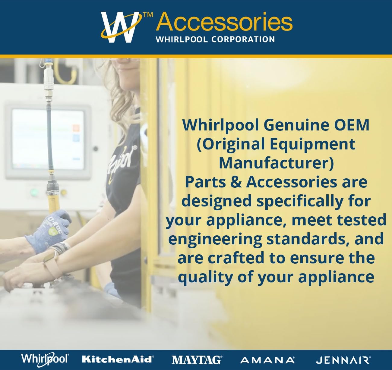 Whirlpool 4396037RP Genuine OEM Dryer Telescoping Vent Kit, Standard Size, Stainless Steel Dryer Vent Hose Kit