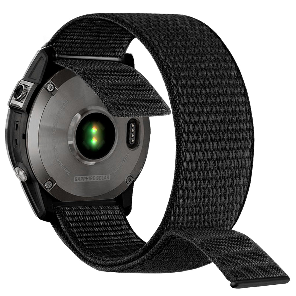 Abanen Hook and Loop Quick Dry Watch Band for Fenix 8 47mm/ epix Pro 47mm / Fenix 7/6/5, 22mm Woven Nylon Ultralight Sport Wristband Strap for Garmin Instinct 2, Instinct 3 45mm