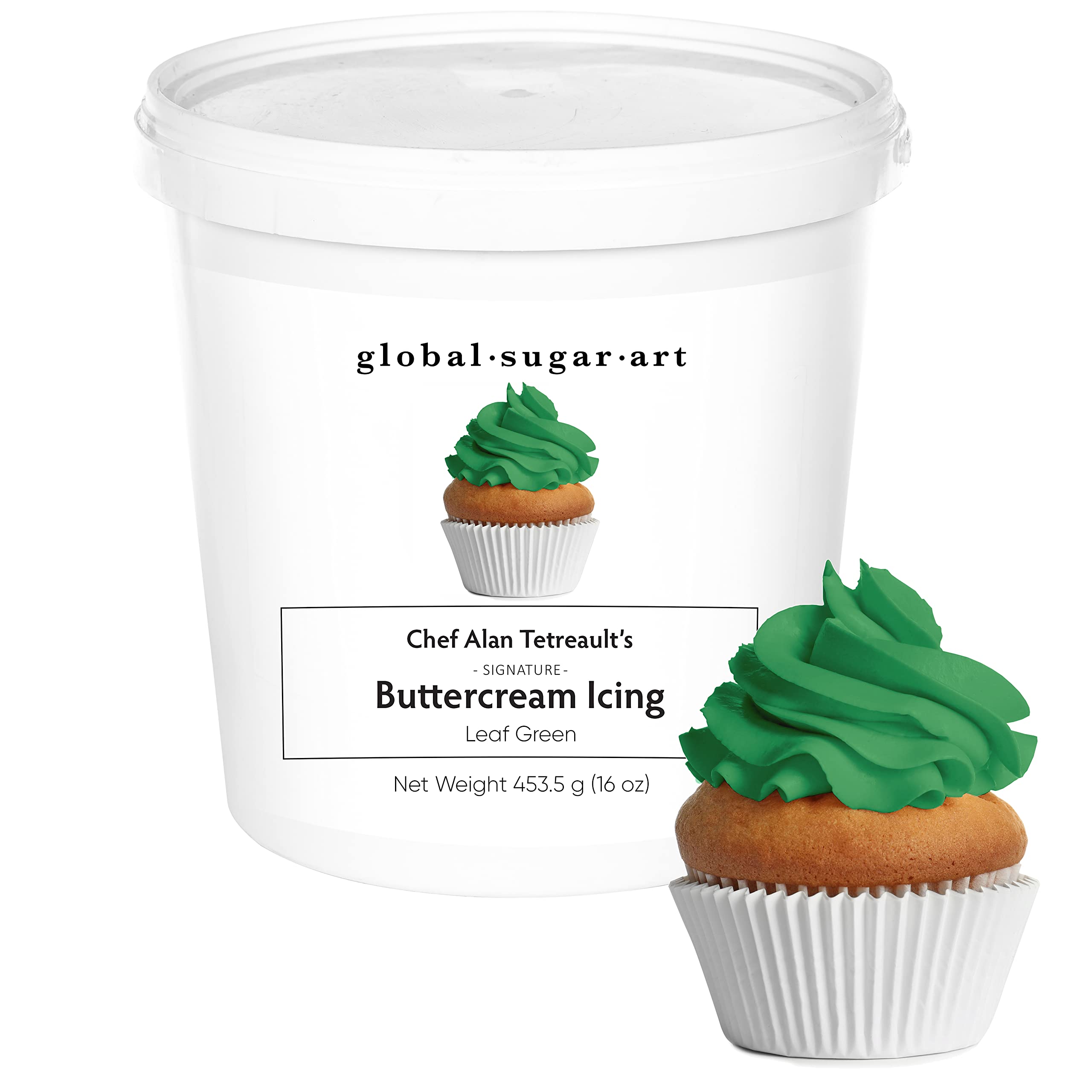 Black Buttercream Frosting for Cake Decorating – Firm Icing for Cakes & Cupcakes, 3 Pound Tub by Global Sugar Art/Chef Alan Tetreault (Midnight Black, 3 Pound)