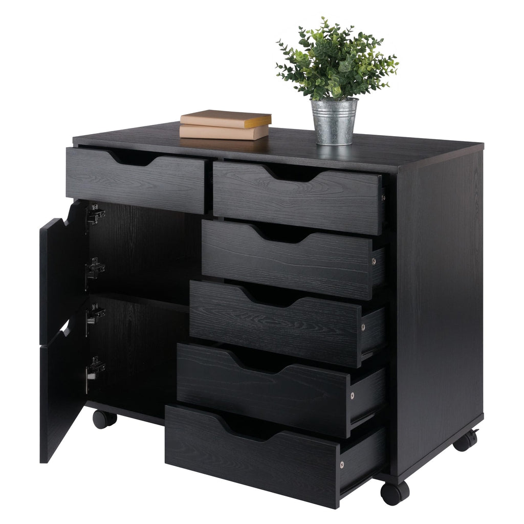Winsome Halifax Mobile Storage Cabinet with Doors & Drawers, Stylish & Functional Home Storage Cabinet for Filing, Kitchen Organization, Moveable Furniture for Office, Dorms, Apartments