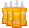 Method Liquid Laundry Detergent; Ginger Mango Scent; Stain Remover; 66 Loads per 53.5 fl oz bottle; 4 Pack (264 Total Loads); Packaging May Vary