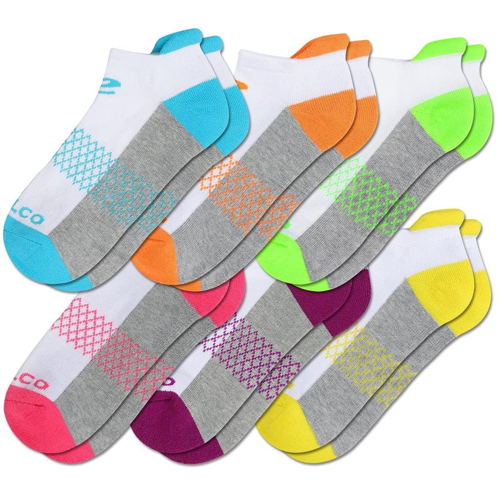 eallco Womens Ankle Socks 6 Pairs Running Athletic Cushioned Sole Socks With Tab