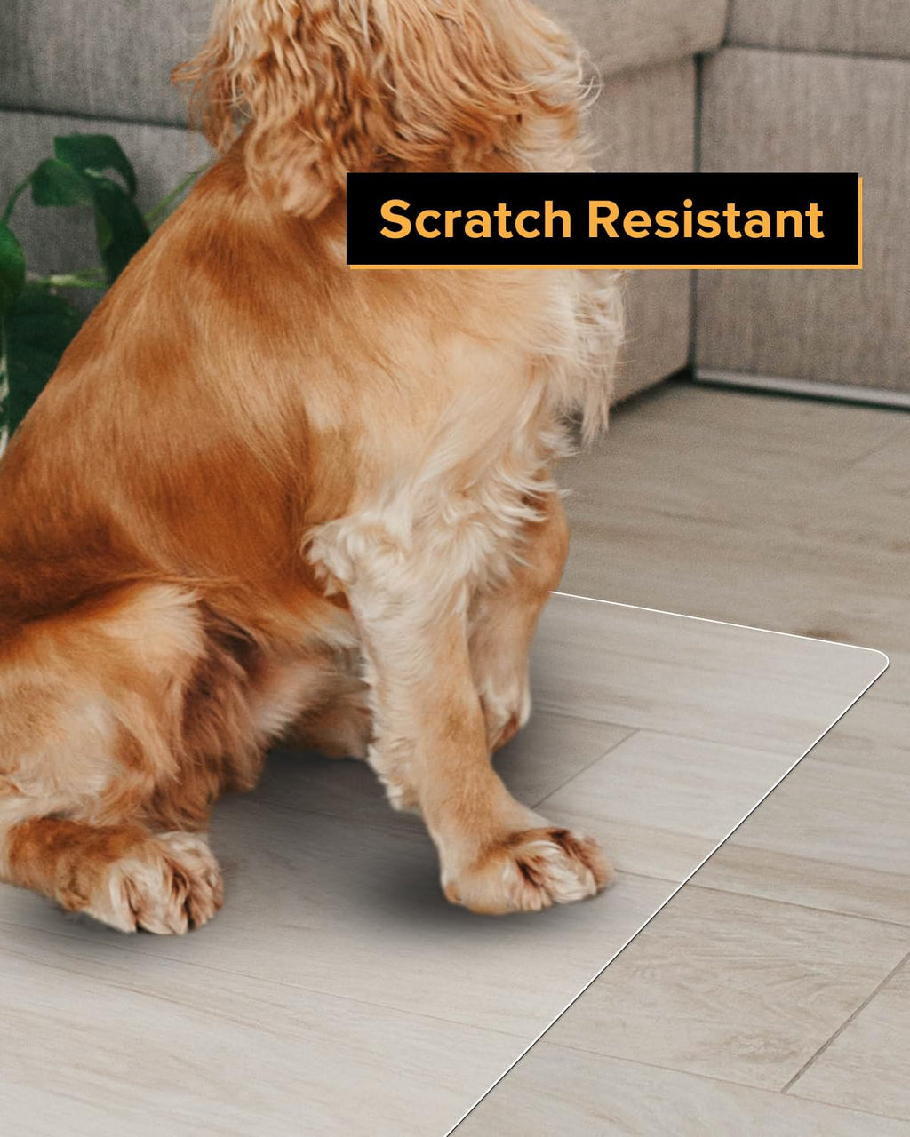 Clear Frosted Floor Mat, PVC Durable Anti-Scratch Floor Mat (24"x 36")