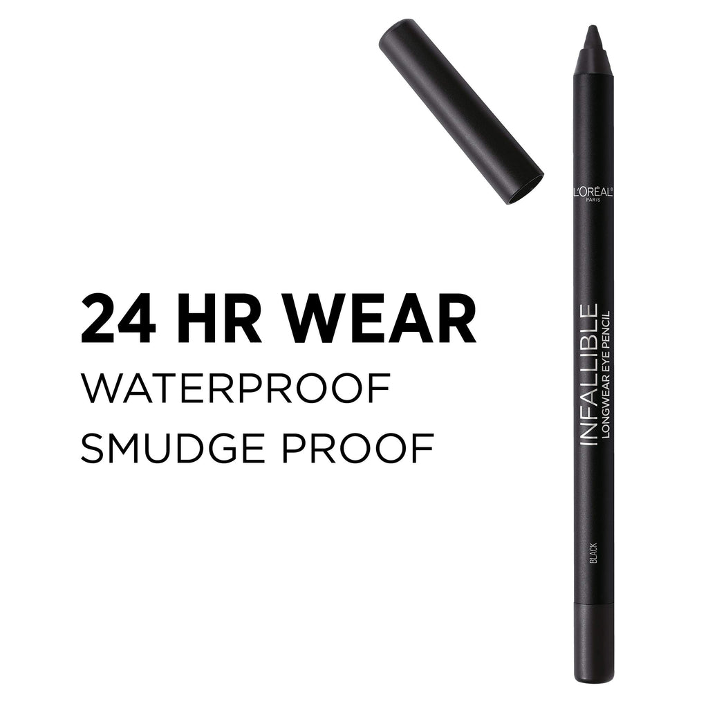 L'Oreal Paris Makeup Infallible Pro-Last Pencil Eyeliner, Waterproof and Smudge-Resistant, Glides on Easily to Create any Look, Aubergine, 0.042 oz.