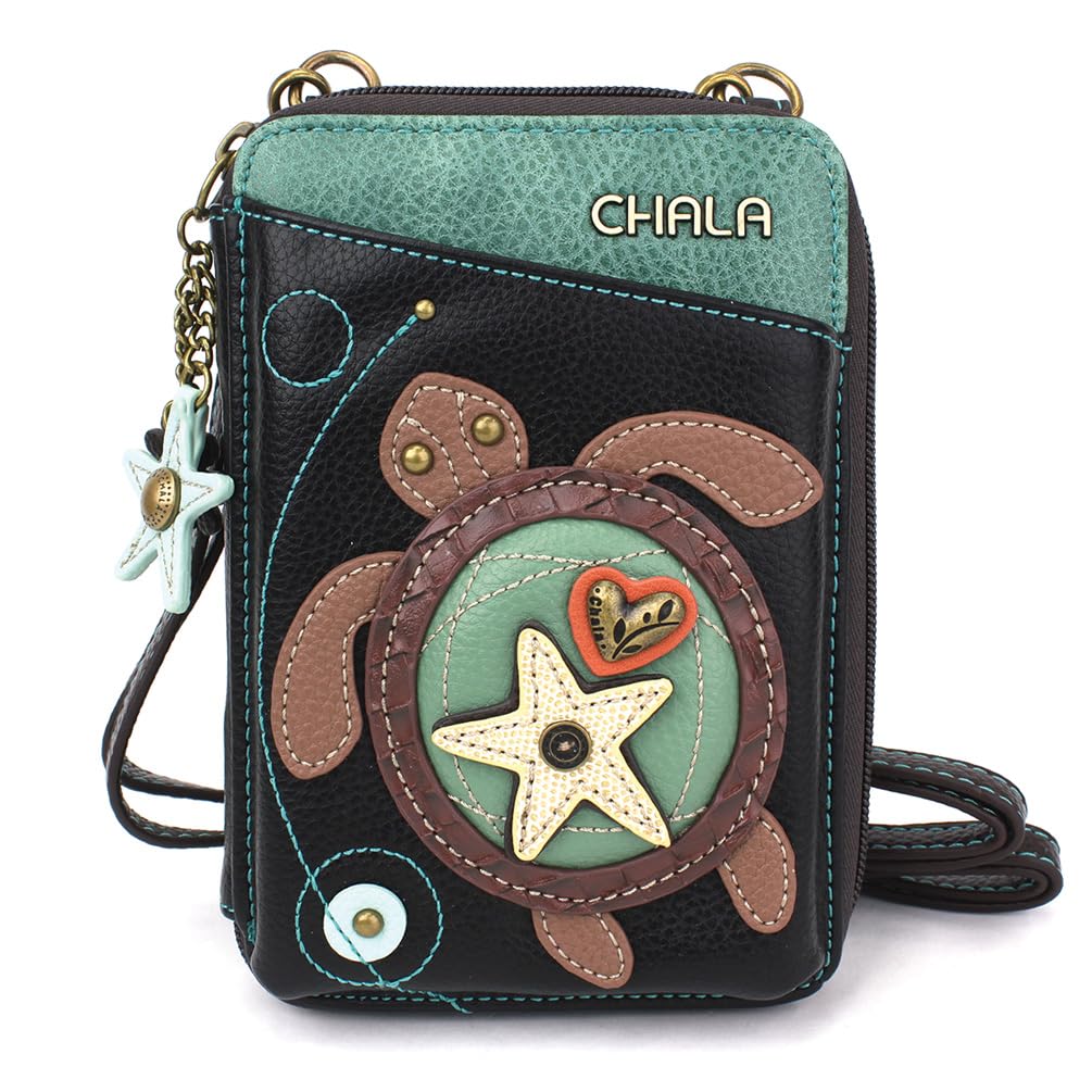 CHALA Wallet Crossbody Cell Phone Purse - Women Faux Leather Multicolor Handbag with Adjustable Strap