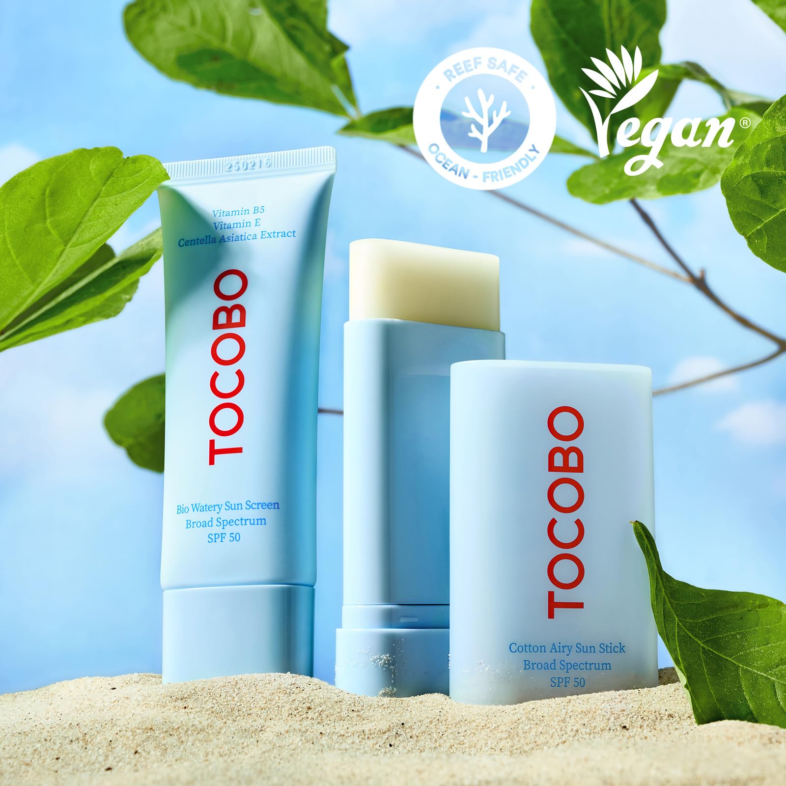 TOCOBO Cotton Airy Sun Stick SPF 50 Broad Spectrum Korean Matte Sunscreen Stick for Face - Travel Size Sebum Control Sunblock -Vegan, Lightweight, 0.67 oz (1single pack)