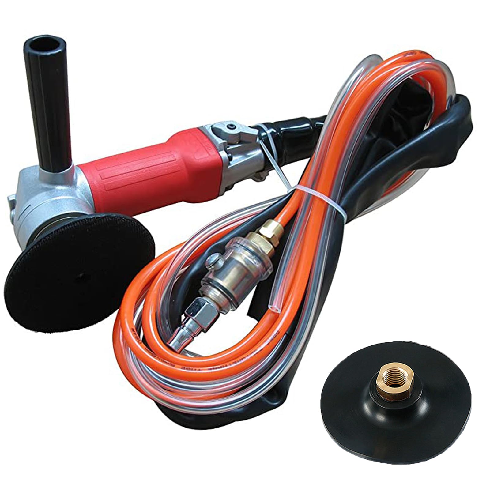 Air Wet Polisher/ Sander 4-Inch Versatile Wet Stone Grinder 4500 Rpm Pneumatic with Front Side Exhaust Great for Polishing Stone and Concrete