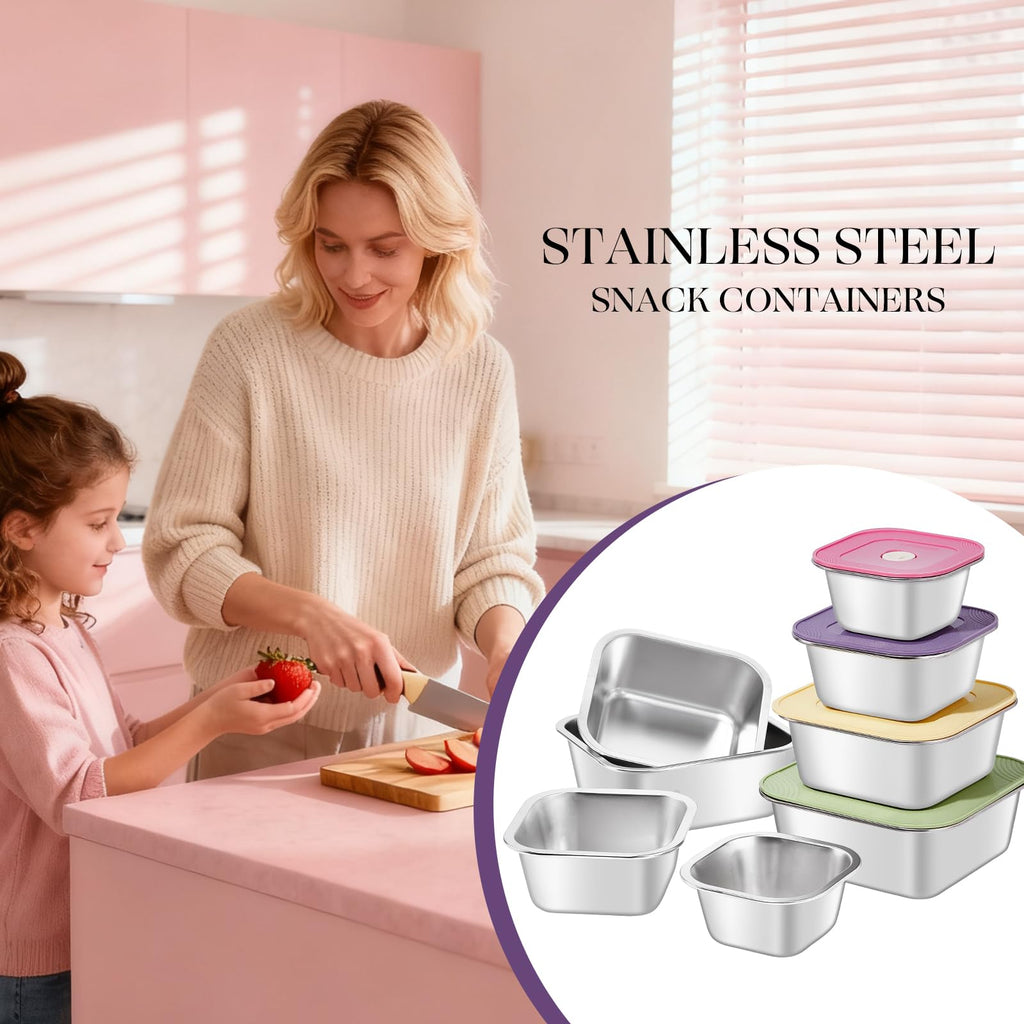 GIUOIDUO 10 Pack Stainless Steel Food Storage Containers with Leak-Proof Lids, 37oz Reusable Metal Meal Prep Lunch Boxes, Stackable, Dishwasher Safe for Snacks, Fruits & On-the-Go Meals, BPA-Free
