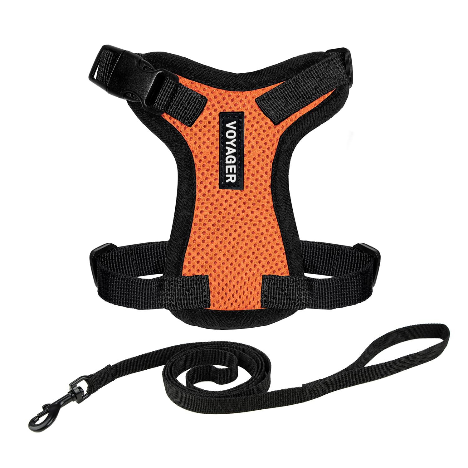 Voyager Escape-Proof Step-in Lock Cat Harness & 5ft Neoprene-Handle Leash Set All-Weather Mesh with Reflective Stitching for Small to Large Cats by Best Pet Supplies, Army (327), XXXS