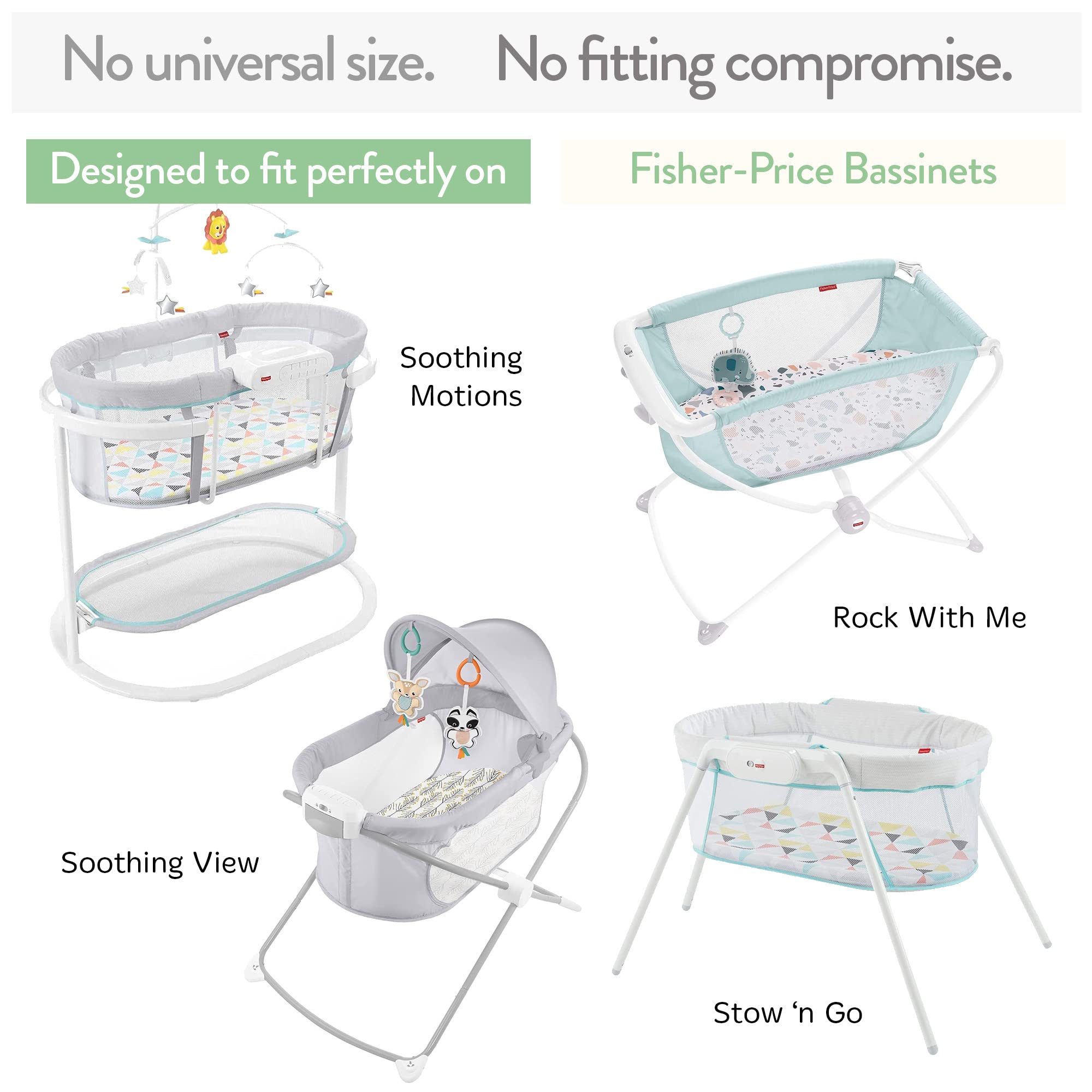 Joey + Joan Bassinet Sheets Compatible with 4moms Mamaroo Sleep Bassinet - Fits 18 x 30 Inch Oval Bassinet Mattress – Buttery Soft 100% Cotton – 2 Pack – Farm Animals – 2 Pack