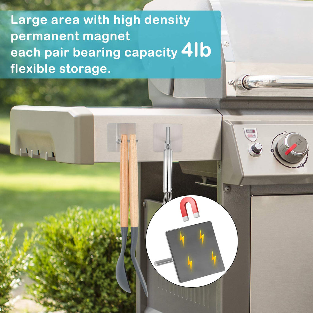 Magnetic Paper Towel Holders Heavy Duty Steel Brushed Holder with Strong Magnetic Backing - Fit for Large Paper Towels or Use as Hook - for Kitchen,Refrigerator,Grill,Garage,Shop