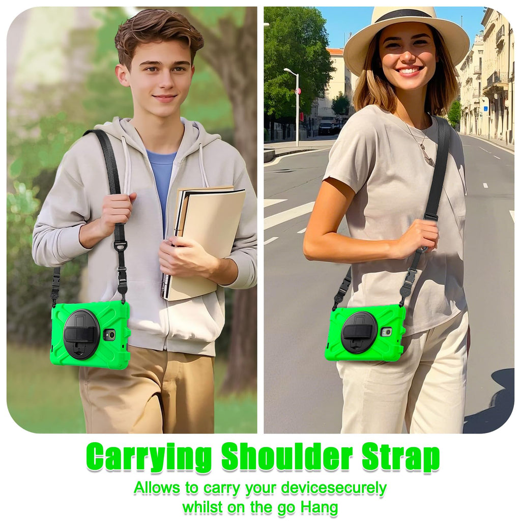 Samsung Galaxy Tab Active5/Active 3 8.0 Case, with 360 Stand, Handle Hand Strap & Shoulder Strap for Galaxy Tab Active5 8" 2024 X300/X307, Active3 8" 2020 T570/T575/T577 (Black)