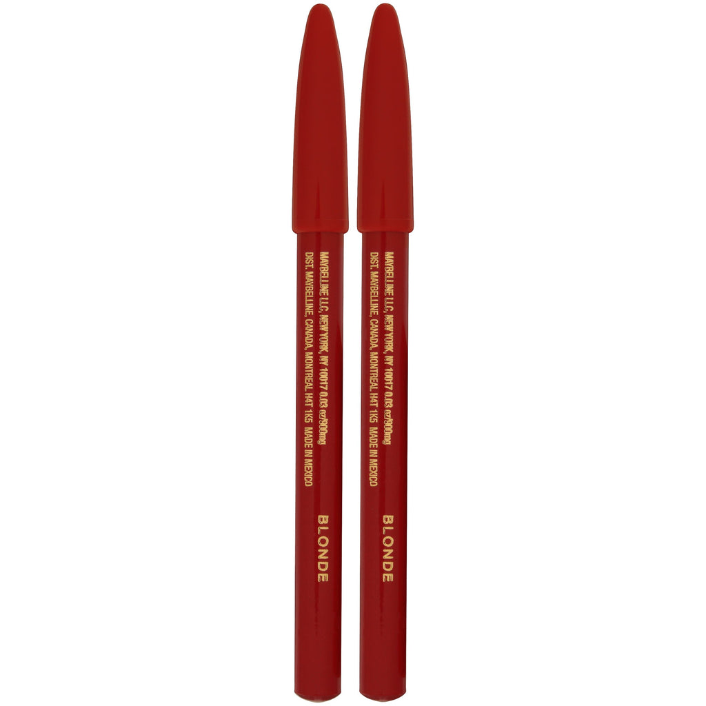 Myb Pncl Twin 01 Size 59tc Maybelline Expert Eyes Twin Brow & Eye Pencils Velvet Black .06 Oz