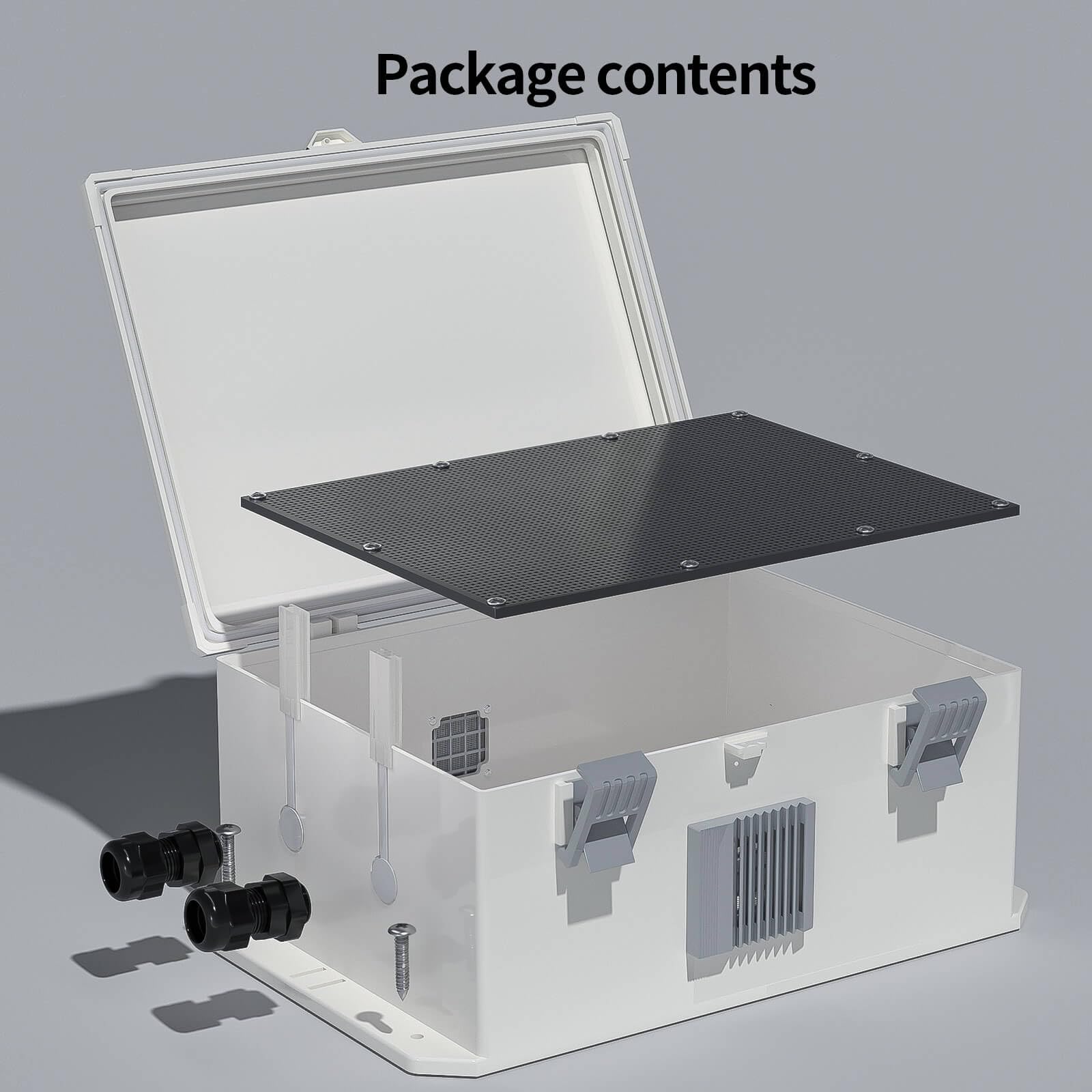 Namunanee Outdoor Electrical Junction Box, ABS Water Resistant Enclosure with Internal Mounting Panel & Hinged Cover, 9.2" H* 7" L* 4.6" W
