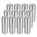 HASLE OUTFITTERS 20 oz Skinny Tumblers Bulk Set, Stainless Steel Insulated Slim Tumblers with Lids, Reusable Double Wall Travel Coffee Mugs, Durable Powder Coated Travel Water Cups(Army Green, 12)