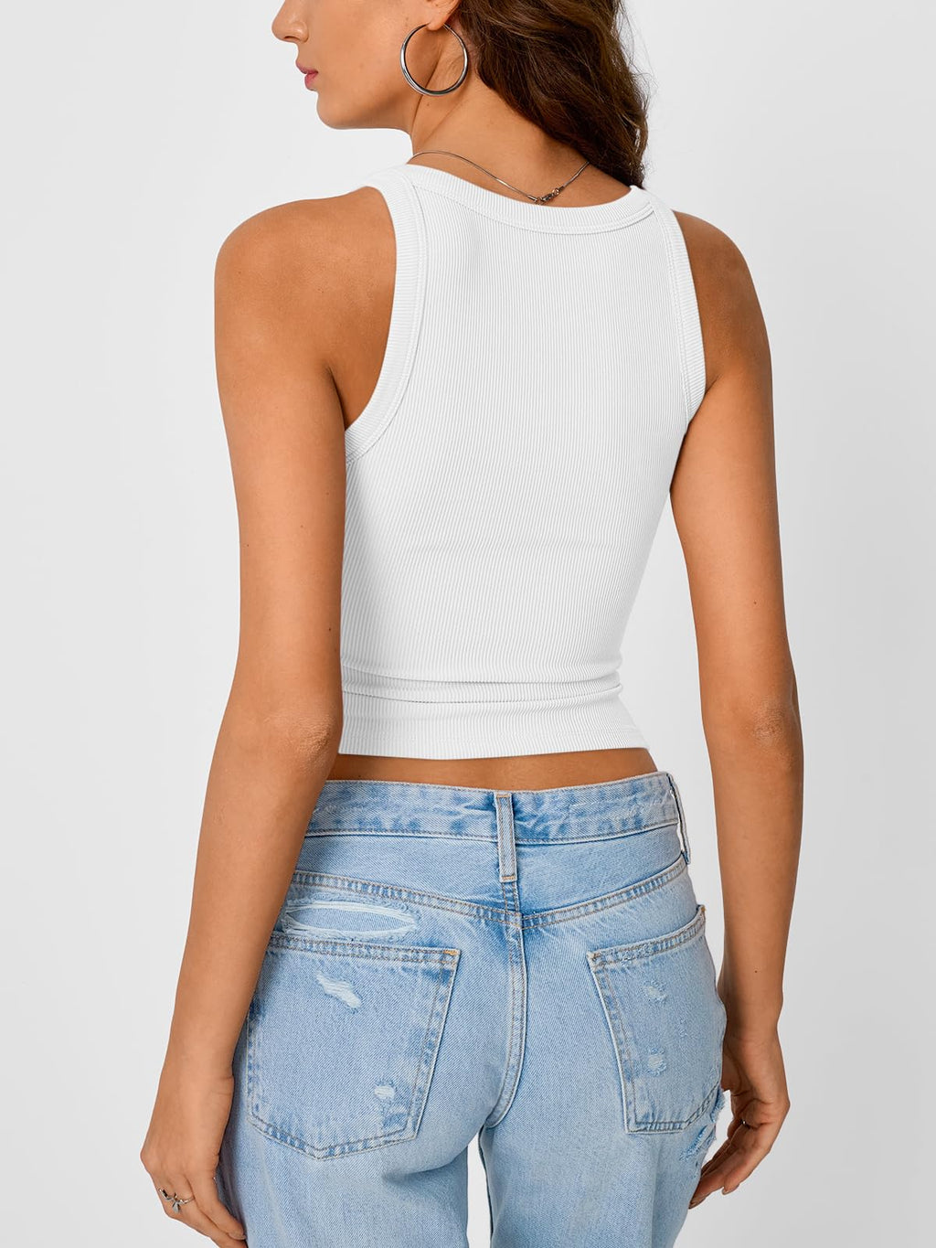 Trendy Queen Women's Tank Tops Crop Camisole Summer Fashion Sleeveless Ribbed Workout Basic Going Out Gym Spring Clothes 2026