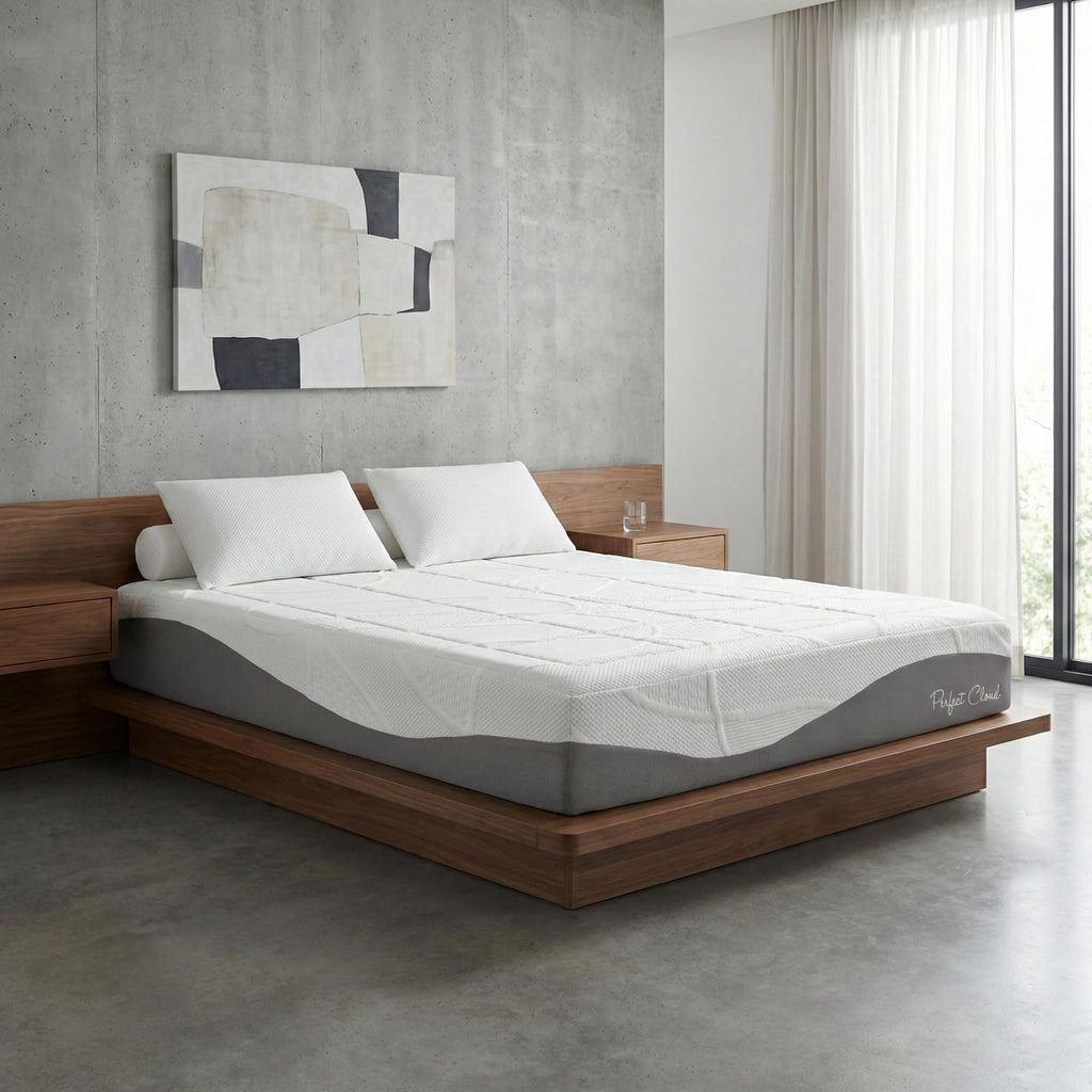 Perfect Cloud UltraPlush Full Mattress - 10 Inch Cooling Gel Memory Foam, Charcoal-Infused, Pressure Relief, Motion Isolation, Bed in a Box, Made in USA