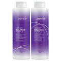 Joico Color Balance Purple Shampoo & Conditioner Set, Eliminate Brassy and Yellow tones, for Cool Blonde or Gray Hair