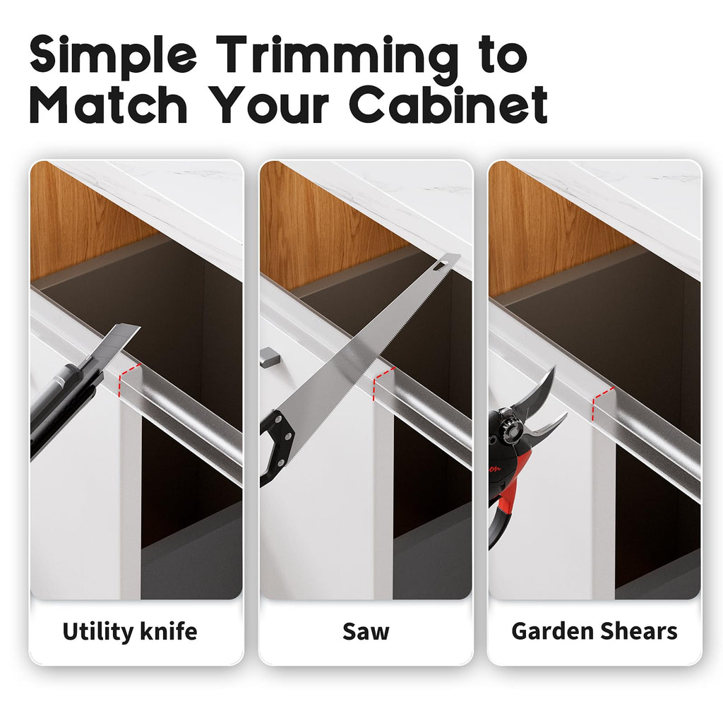 Cabinet Protector Edge Guard (Pack of 6), 17.7" Clear PVC Cabinet Edge Protectors for 3/4" Thick Kitchen Cabinets Doors – Slip-On No-Tool Sliding Installation