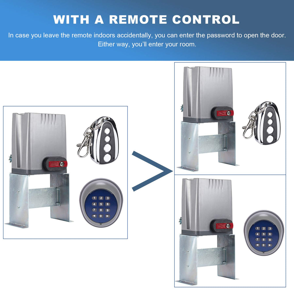 CO-Z WCR1 Gate Opener Remote Control, 433.92 MHz Gate Clicker with 100' Range Visor Clip, 3 in 1 Programmable Gate Remote Wireless Key for Automatic Swing & Sliding Gate Opener Garage Opener