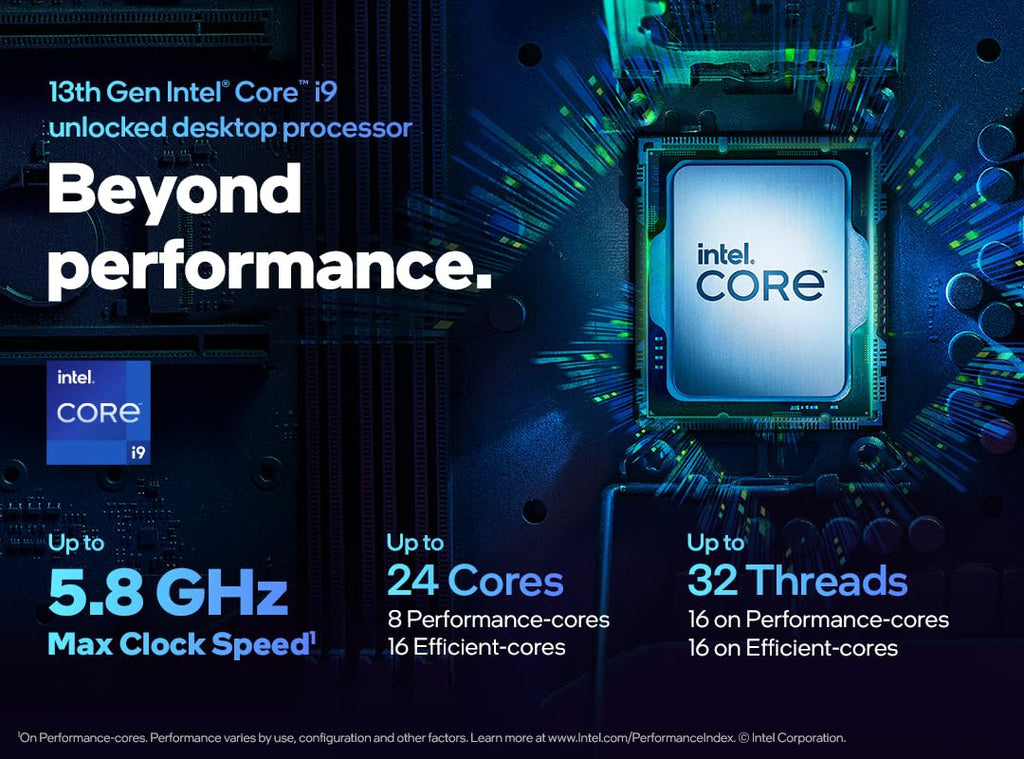 Intel Core i9-13900K Desktop Processor 24 cores (8 P-cores + 16 E-cores) 36M Cache, up to 5.8 GHz